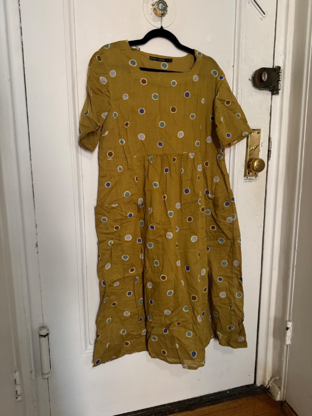 Gudrun Sjoden dress in olive green fun print - Picture 2 of 8